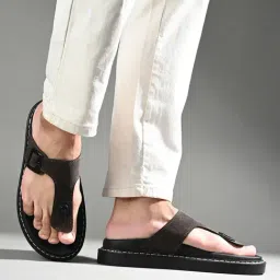 Louis Stitch Men's Brown T-Strap Sandals-picture-39