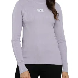 Calvin Klein Purple Self Slim Fit Sweater image 1