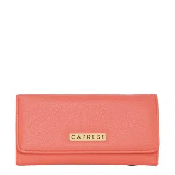 Caprese Bailey Peach Faux Leather Solid Tri-Fold Wallet image 1