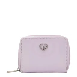 Caprese Nettie Lilac Faux Leather Textured Zip Around Wallet image 1