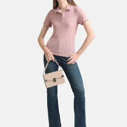 Kazo Peach Cut Work Top image 4