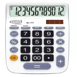 Bambalio 12 Digit Large LCD Display White Electronic Calculator, BL-777-picture-27