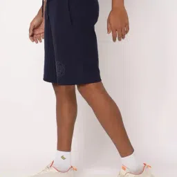 GAP Navy Cotton Jersey Regular Fit Solid Mid Rise Shorts image 3