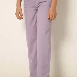 VERO MODA GIRL Pink Cotton Embellished Jeans-picture-28