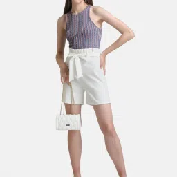 Kazo Blue & Pink Self Design Top image 3