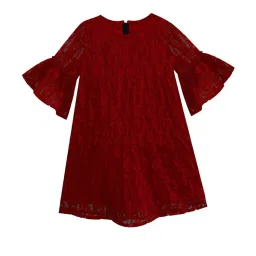A.T.U.N. Maroon Lace Dress image 1
