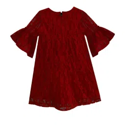A.T.U.N. Maroon Lace Dress image 2