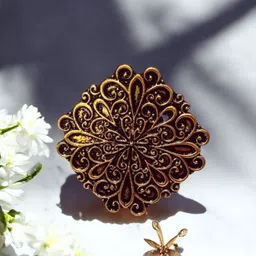 Anouk Brass-Plated Floral Antique Oxidised Finger Ring image 2