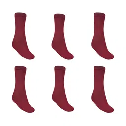 MUKHAKSH Girls Pack Of 6 Calf Length Socks-picture-49