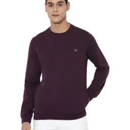 Allen Solly Purple Cotton Regular Fit Sweatshirt image 1
