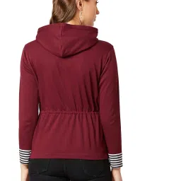 Miss Chase Maroon Cotton Jacket image 2