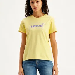 Levi's Yellow Logo Print T-Shirt-image-0