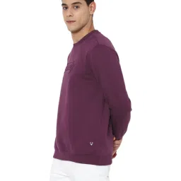 Allen Solly Purple Cotton Regular Fit Logo Printed Sweatshirt image 3