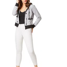 Miss Chase Grey Cotton Jacket image 4