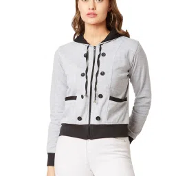 Miss Chase Grey Cotton Jacket image 1