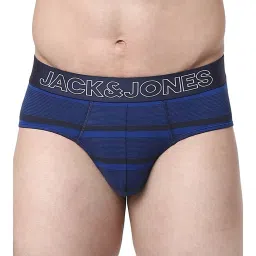 Jack & Jones Palace Blue Striped Briefs image 1