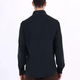 Iconic Mens Blue Solid Collar Pure Cotton Shirt image 2