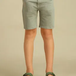 U.S. Polo Assn. Boys Green Regular Fit Denim Shorts-picture-23