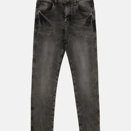 Kiddopanti Solid Mid Washed Button Down Jeans - Grey-picture-20