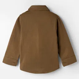 Mini Taurus Sinker Knit Full Sleeves 3 Piece Party Suit with Text Embroidery & Bow Applique - Beige image 3