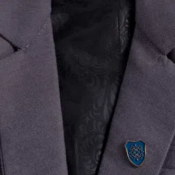 Rikidoos Full Sleeves Solid Blazer - Grey & Blue image 4