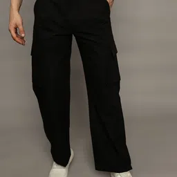 The Roadster Lifestyle Co Men Smart Loose Fit Cargo Trousers-image-38