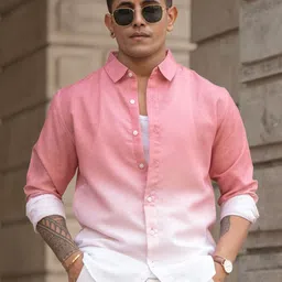 Powerlook Men Spread Collar Solid Cotton Casual Shirt-picture-17