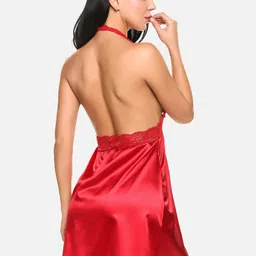 FIMS Women Pack of 2 Self Design Net Baby Doll image 2