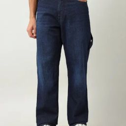 Ad By Arvind Navy Cotton Slim Fit Jeans-picture-11