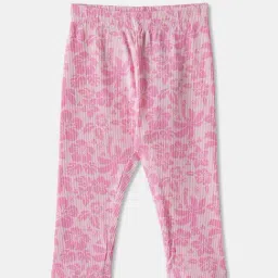 R&B Kids Pink Floral Regular Fit Leggings-picture-33