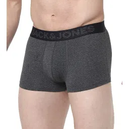 Jack & Jones Dark Grey Melange Regular Fit Trunks image 3