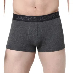Jack & Jones Dark Grey Melange Regular Fit Trunks image 1