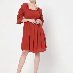 Vero Moda Red Regular Fit Dress image 4