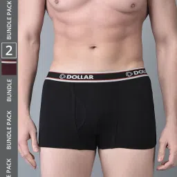 Dollar Bigboss Assorted Cotton Regular Fit Trunks - Pack Of 2 image 1