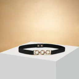 Forever Glam by Pantaloons Black Narrow Belt for Women image 1