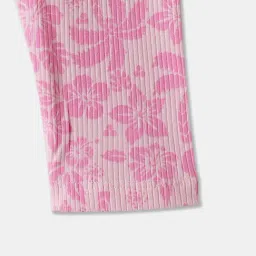 R&B Kids Pink Floral Regular Fit Leggings image 3
