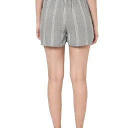 Mystere Paris Grey Striped Shorts image 2