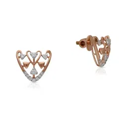 Malabar Gold and Diamonds 18k Rose Gold Diamond Stud Earrings-picture-32