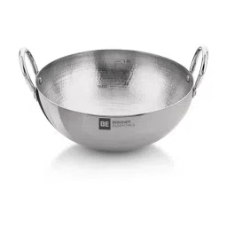 Bergner BE Essentials Silver Stainless Steel Hammered Kadhai (16 cm)-picture-20