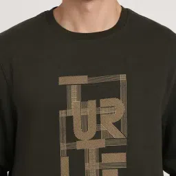 Turtle Olive Relaxed Fit Printed Sweatshirt image 5
