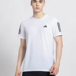 Adidas White Regular Fit Printed Sports T-Shirt image 1