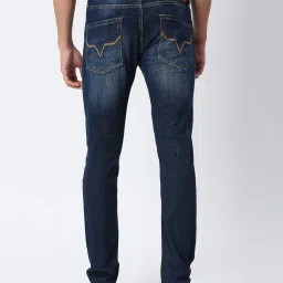 Pepe Jeans Dark Blue Cotton Slim Fit Distressed Jeans image 2