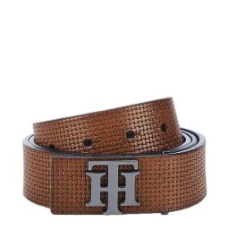 Tommy Hilfiger Johan Brown Leather Waist Belt for Men-picture-41