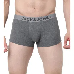 Jack & Jones Dark Grey Melange Regular Fit Trunks image 1