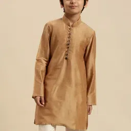 Sanwara Kids Antique Gold Regular Fit Kurta-image-66