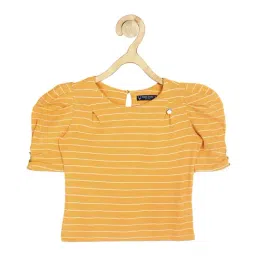 Allen Solly Junior Orange Striped Top-image-0