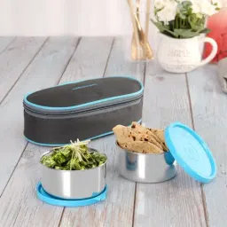 Cello Steelox Blue Stainless Steel Lunch Box (375ml)-picture-25