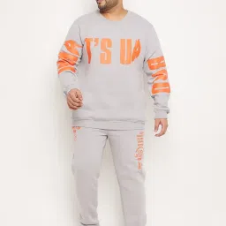 Club York Grey Regular Fit Printed Trackpants image 1