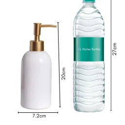 Nestasia rust proof ceramic White Liquid Soap Dispenser for Bathroom, Kitchen and Wash-Basin, 420ml image 3