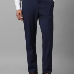 Louis Philippe Navy Slim Fit Trousers image 1